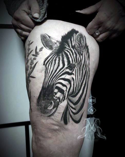 Distinctive Female Zebra Tattoo Designs