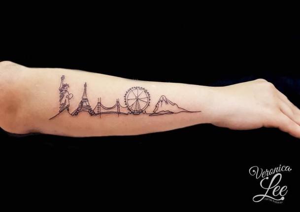 Divine Females Eiffel Tower Tattoo