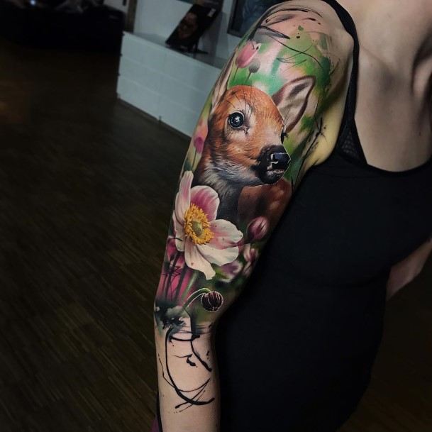 Divine Females Floral Tattoo