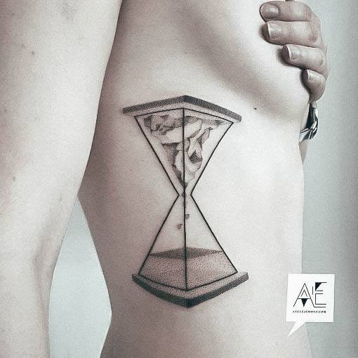 Divine Females Hourglass Tattoo Rib Cage Side Of Body