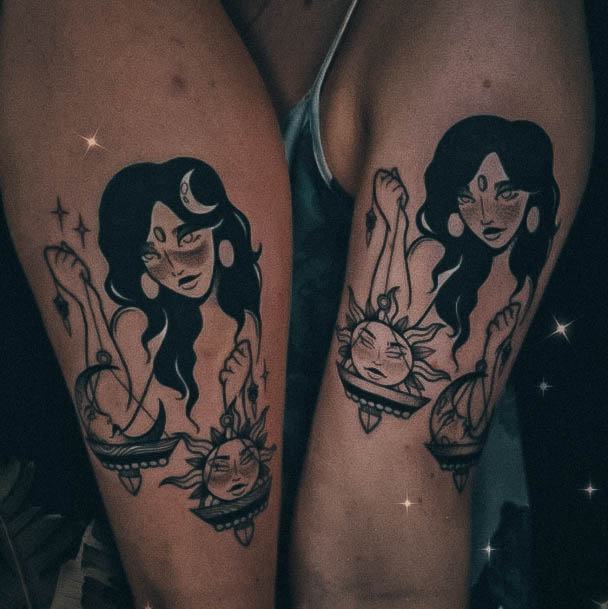 Divine Females Libra Tattoo Arms Matching
