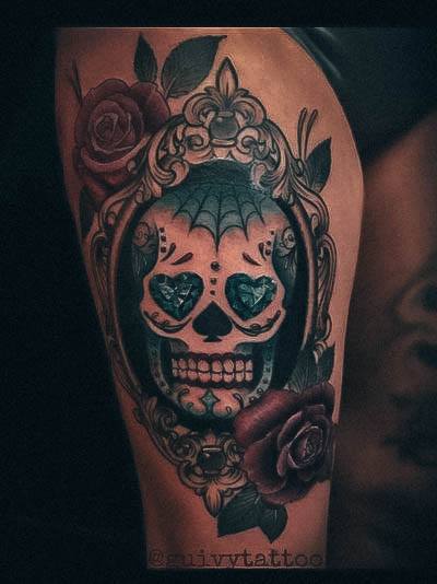 Divine Females Sugar Skull Tattoo