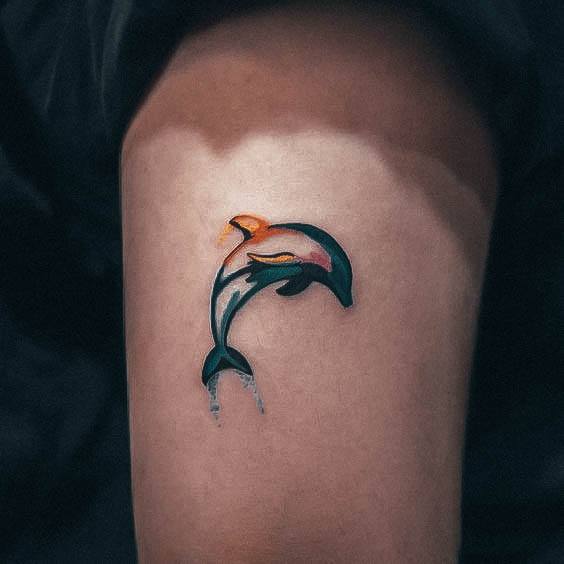 Top 100 Best Dolphin Tattoos For Women - Aquatic Mammal Design Ideas