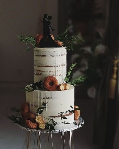 Donut White Wedding Cake