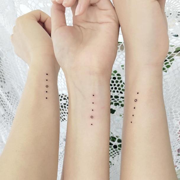 Dotted Order Best Friend Tattoo Womens Wrists