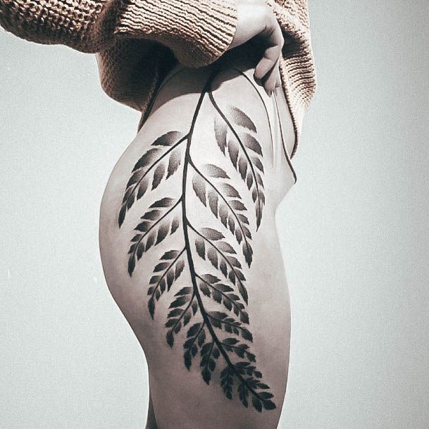 Dotwork Ravishing Hip Tattoo On Female
