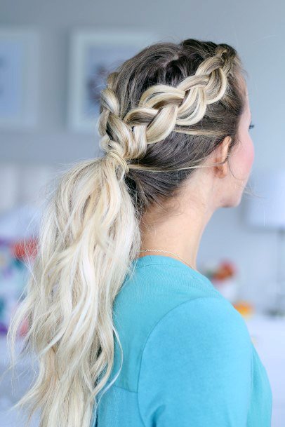 Double Dutch Pony Hairstyle For Women