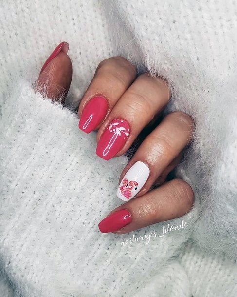 Dreamy Coral Pink Flamingo Nails Women