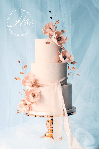 Dreamy Cream Pink Elegant Wedding Cakes Women