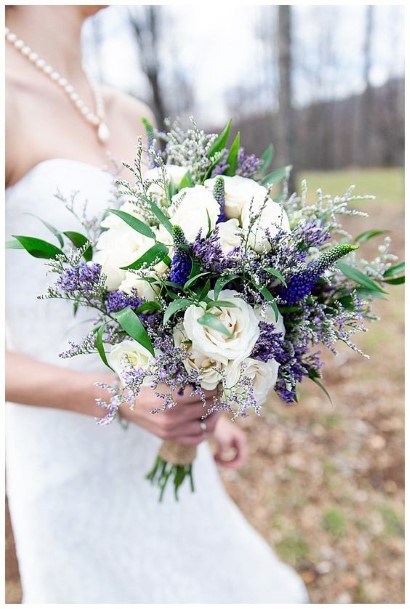 Dreamy White And Lavender Wedding Flowers