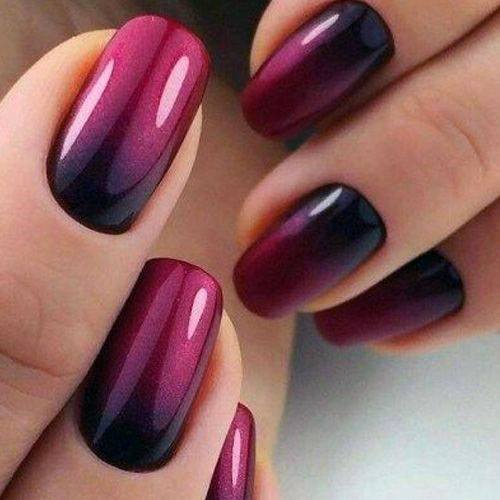 Dual Toned Apple Colored Nails