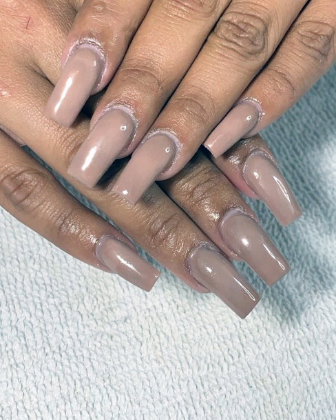 Dull Brown Nails Women