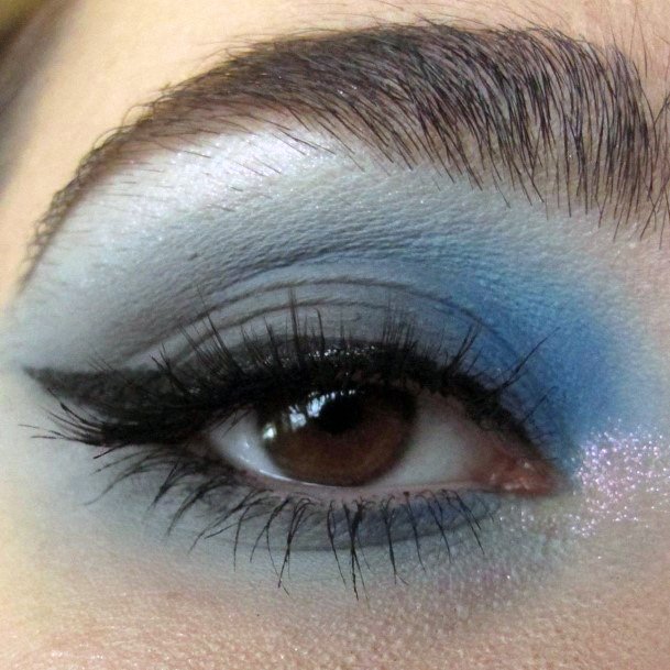 Dusky Grey Blue Eyeshadow Women