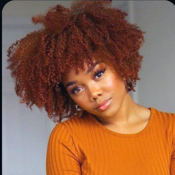 Dyed Stunning Large Afro Natural Hairstyles For Black Women