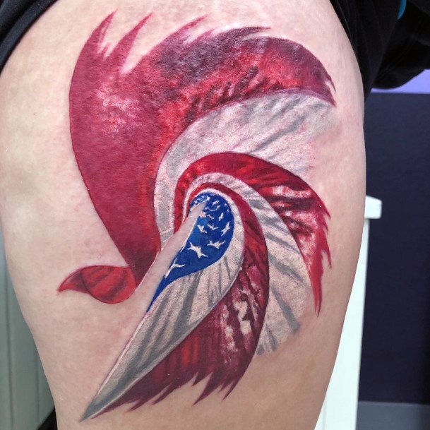 Eagle Symbol American Flag Tattoo For Women