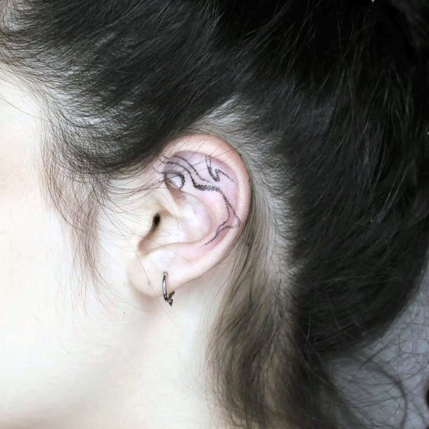 Ear Womens Tattoos