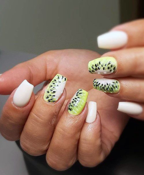 Edged Nails White Kiwi Art