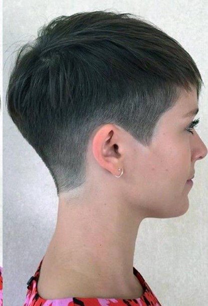 Edgy Shaved Tapered Ideas For Younger Females With Black Hair