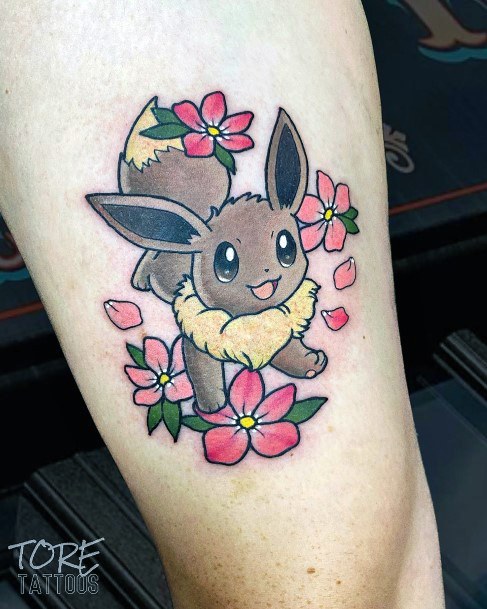 Top 100 Best Eevee Tattoos For Women - Pokemon Design Ideas