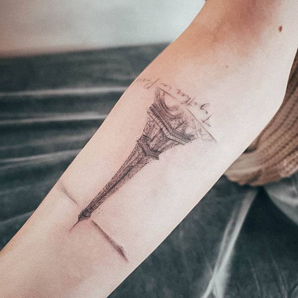 Eiffel Tower Tattoos For Girls