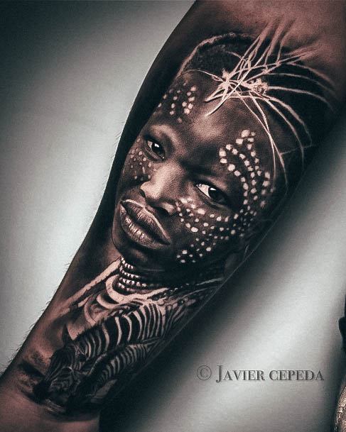 Elaborate Styles For Womens Africa Tattoo