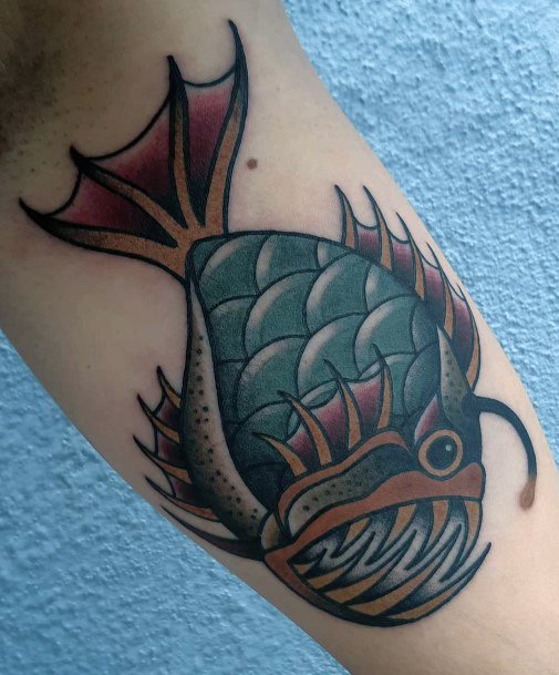 Elaborate Styles For Womens Anglerfish Tattoo