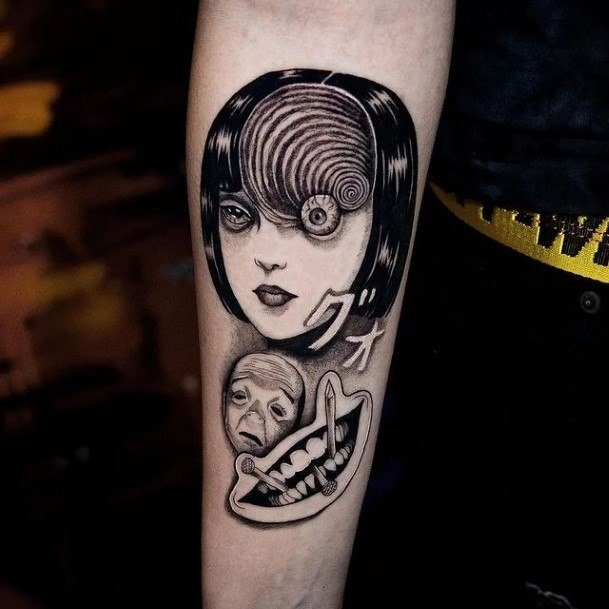 Elaborate Styles For Womens Anime Tattoo