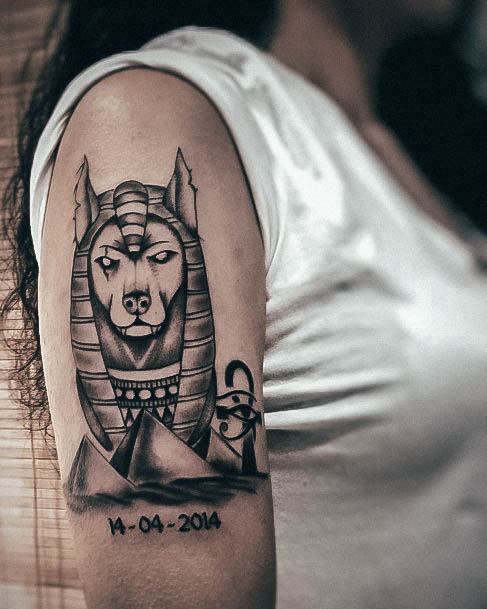 Elaborate Styles For Womens Anubis Tattoo