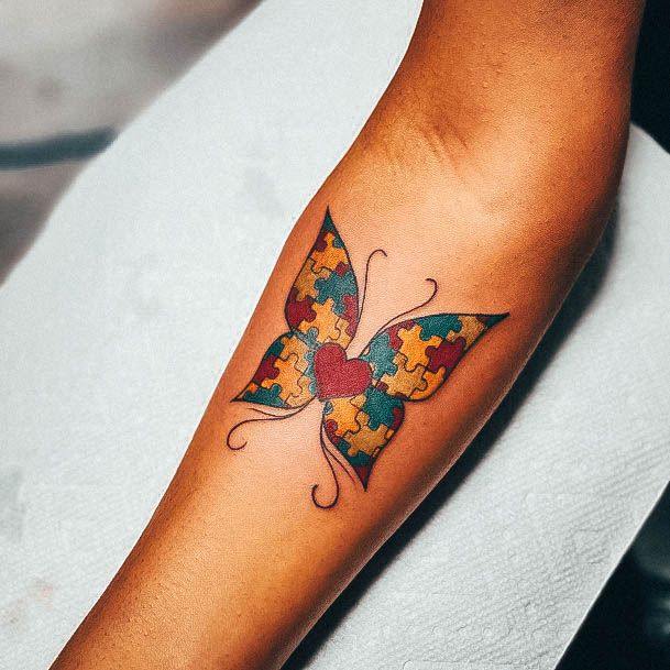 Elaborate Styles For Womens Autism Tattoo