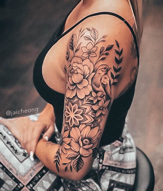 Elaborate Styles For Womens Awesome Tattoo Half Sleeve