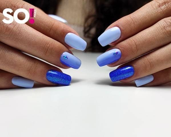 Elaborate Styles For Womens Azure Nail