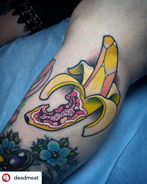 Elaborate Styles For Womens Banana Tattoo