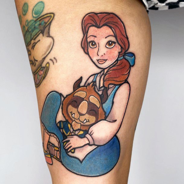Elaborate Styles For Womens Belle Tattoo