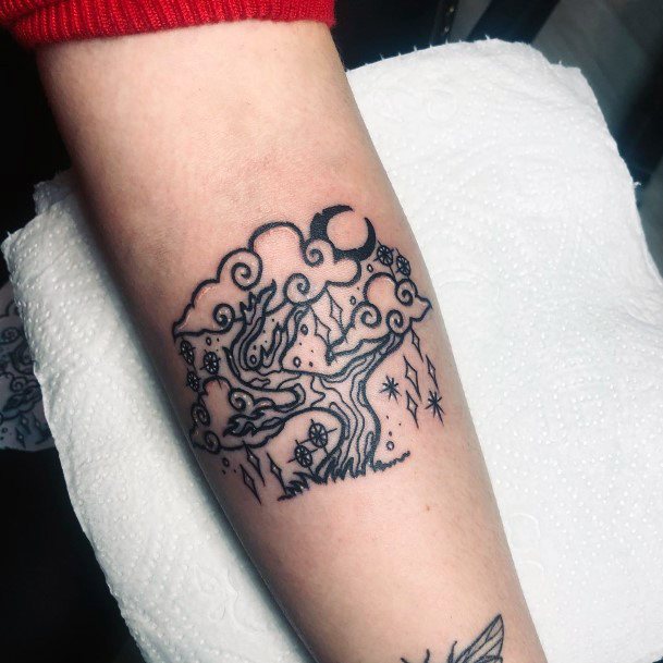 Elaborate Styles For Womens Bonsai Tattoo