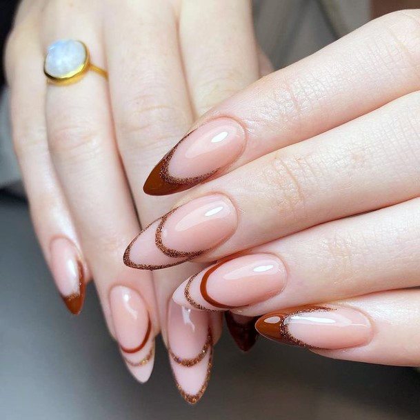 Elaborate Styles For Womens Brown Dress Nail