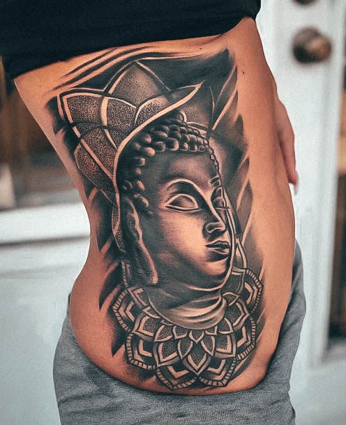 Elaborate Styles For Womens Buddha Tattoo