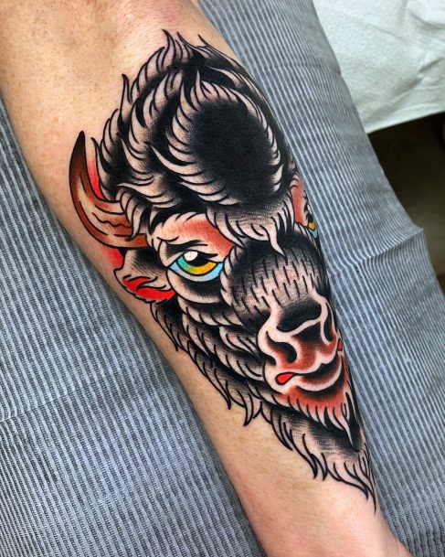 Elaborate Styles For Womens Buffalo Tattoo