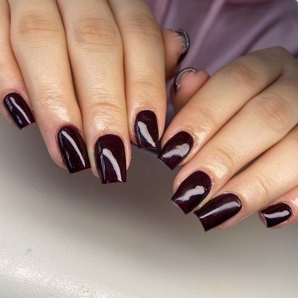 Elaborate Styles For Womens Burgundy And Black Nail