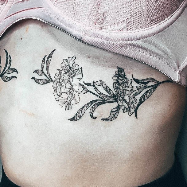 Elaborate Styles For Womens Carnation Tattoo