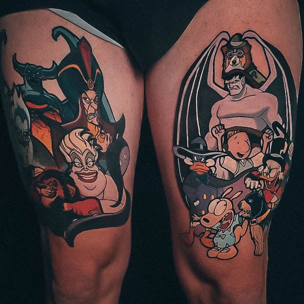 Elaborate Styles For Womens Cartoon Tattoo