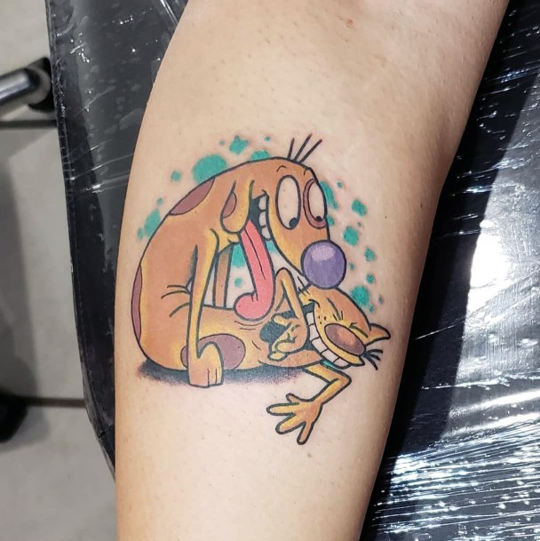 Elaborate Styles For Womens Catdog Tattoo