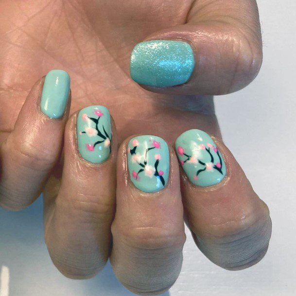 Elaborate Styles For Womens Cherry Blossom Sakura Nail