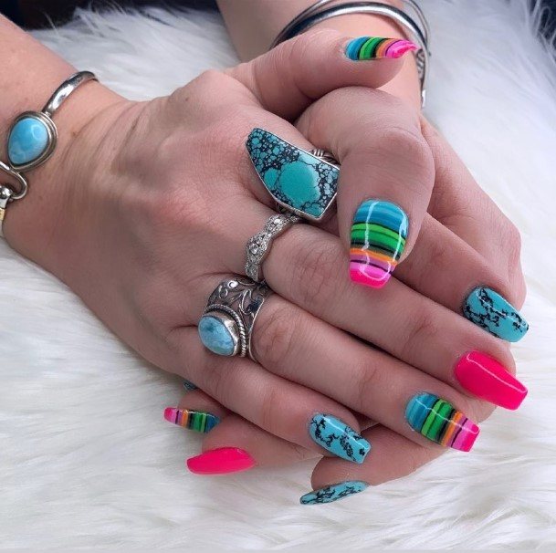 Elaborate Styles For Womens Cinco De Mayo Nail