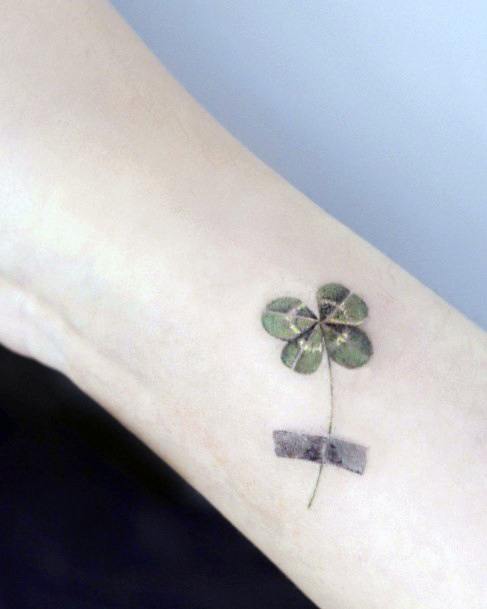 Elaborate Styles For Womens Clover Tattoo