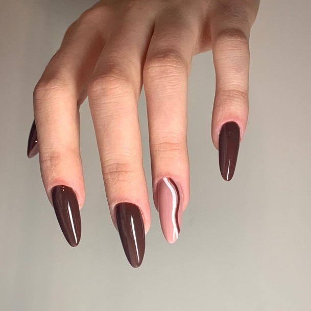 Elaborate Styles For Womens Coffee Nail