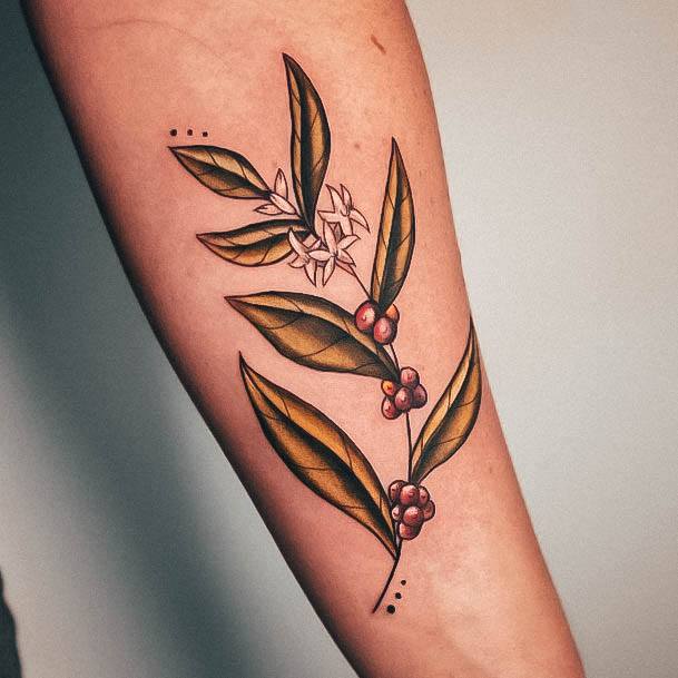 Elaborate Styles For Womens Coffee Tattoo