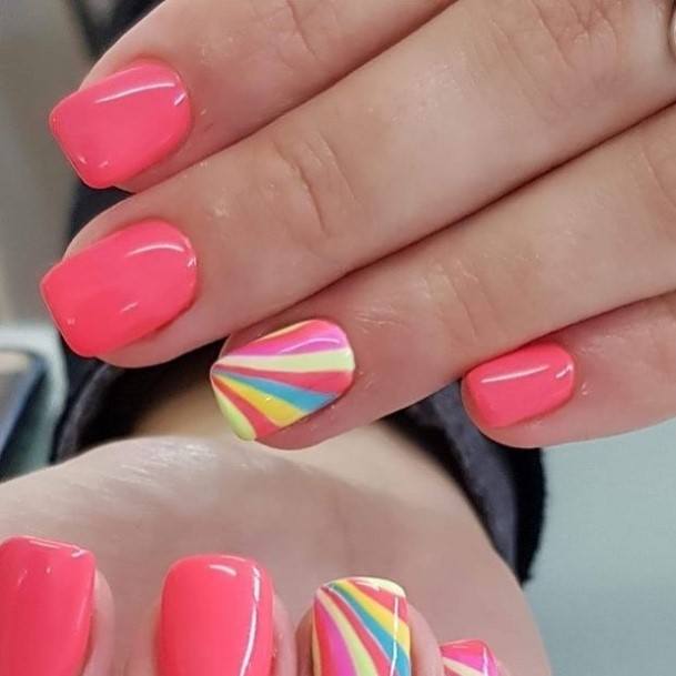 Elaborate Styles For Womens Coral Nail