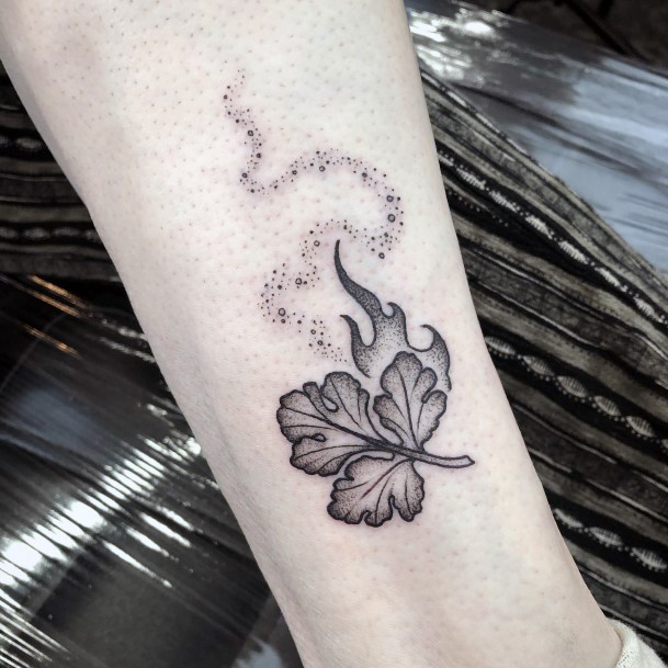 Elaborate Styles For Womens Coriander Tattoo