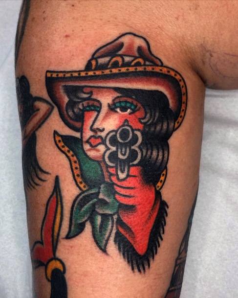 Elaborate Styles For Womens Cowgirl Tattoo