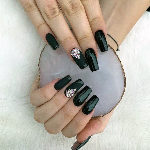 Elaborate Styles For Womens Crystals Nail